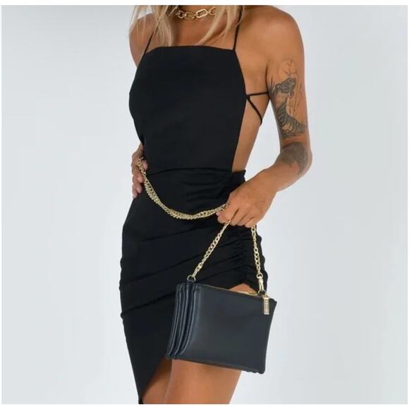 LIONESS The Vivien Dress NWT Asymmetrical Strappy Back - Picture 1 of 8